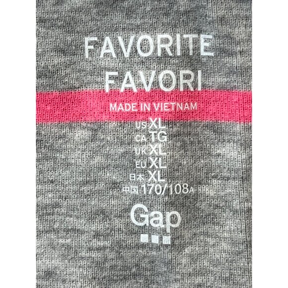 Gap Womens Long Sleeve Striped V-Neck Top XL Gray & Pink - Picture 5 of 7
